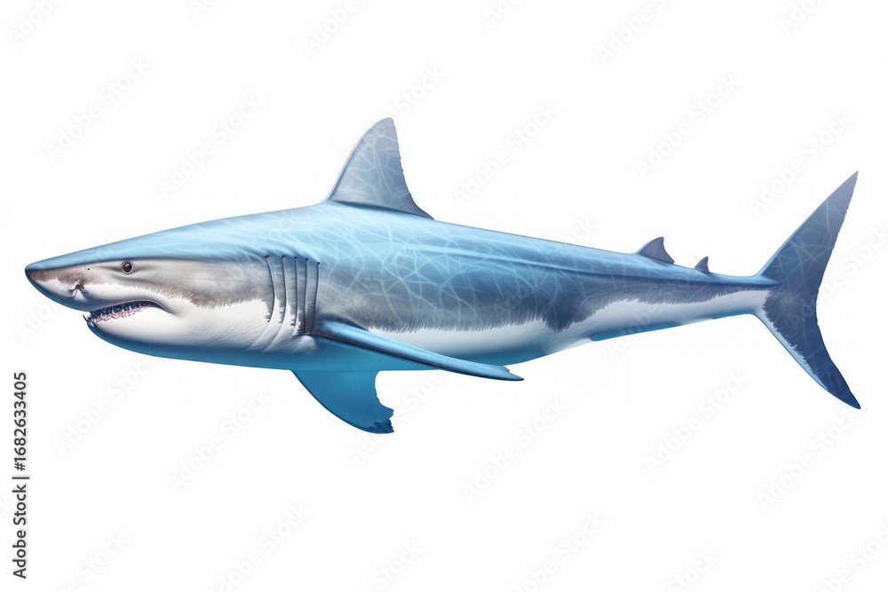 Obraz premium Shark animal fish transportation, digital paint illustration.
