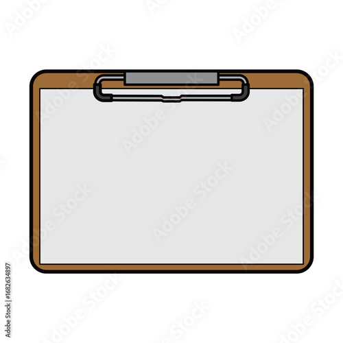 クリップボードとメモ用紙のイラスト