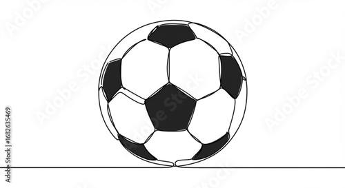 Classic black and white soccer ball