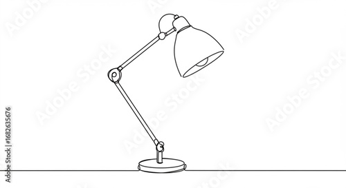 Modern desk lamp with adjustable arm