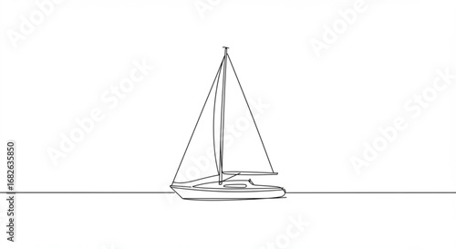 Simple sailboat sketch