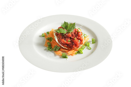 Gourmet Seafood Tartare with Fresh Vegetables