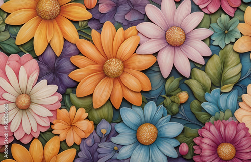 Beautiful close up floral composition with autumn colors a colorful bouquet showcasing orange and red flowers Flower shop and florists design idea