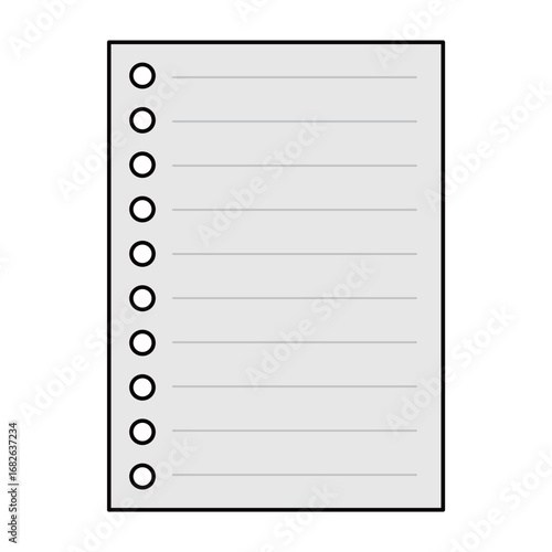 穴あきメモ用紙のイラスト