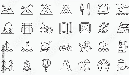 Food and kitchen icons set vector illustration