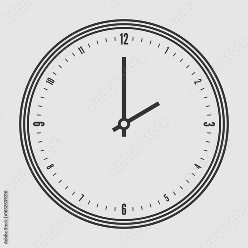 Clock or Watch face. Vector illustration
