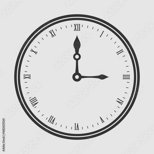 Clock or Watch face. Vector illustration
