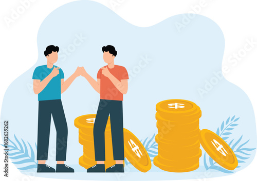 Business people working together, Handshake congratulations and game of business and achieve financial goal concept, 

