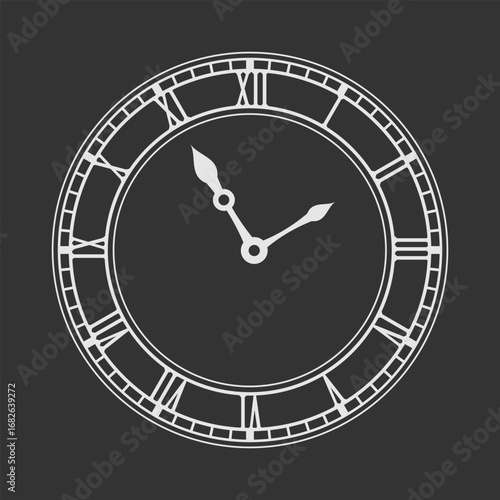Clock or Watch face. Vector illustration
