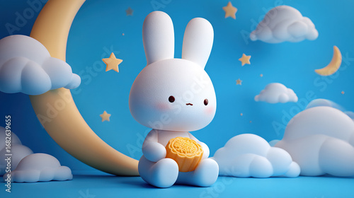 Mid-Autumn Festival rabbit and moon cakes