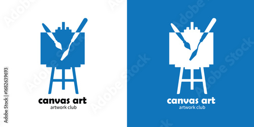 Artistic canvas logo design for contemporary brand identity.