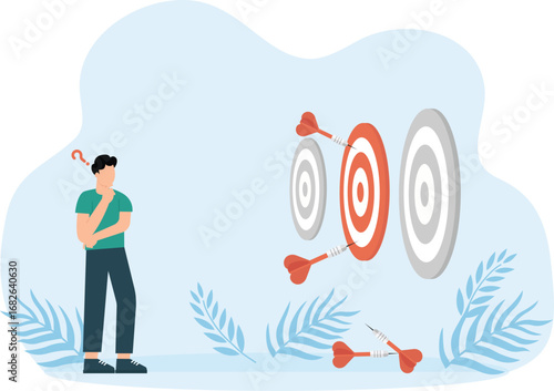 Business people are disappointed when they miss their goals concept, 

