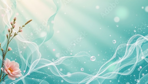 mint ocean mist theme with calm ocean mint with dreamy ivory, misty mint to blue transition, ethereal soft sea glitter, seamless dreamy aqua backdrop, airy and refreshing