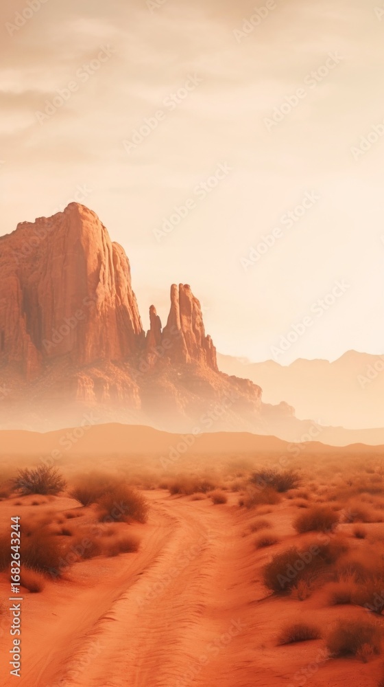 Naklejka premium Desert landscape outdoors nature.