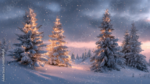 sunset in the forest