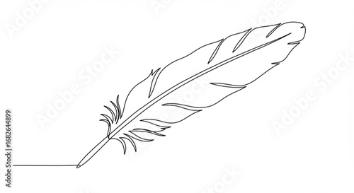 Elegant feather quill