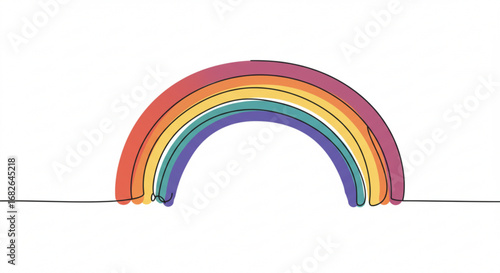 Colorful rainbow arch