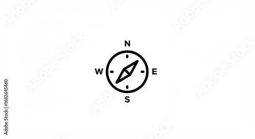 Compass rose icon with cardinal directions