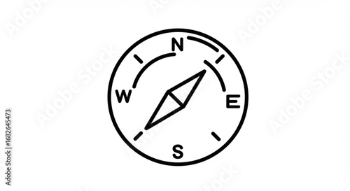 Compass rose icon with directional markings