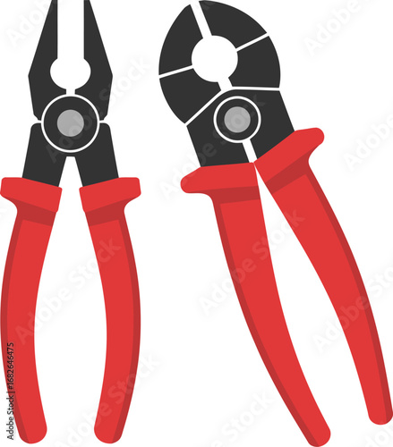 Pliers and cutters tool set for construction and diy projects