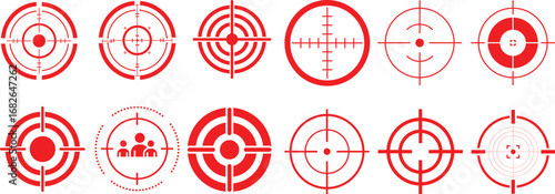 Target icon set.target icon on isolated background. Crosshair icon in black.Editable Stroke, Pixel Perfect, Stock Illustration. Goal symbol collection. Darts icon. Hitting the bullseye icon line.