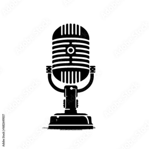 Classic Retro Microphone Vector Illustration