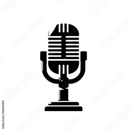 Classic Studio Microphone Vector Illustration