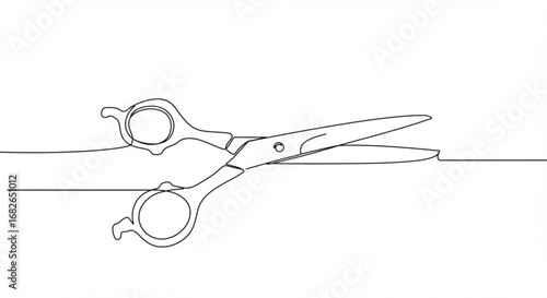 Scissors One-Line Drawing