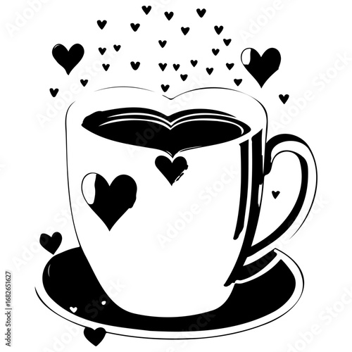 Elegant heart shaped coffee mug creating love feelings perfect for cozy moments celebration