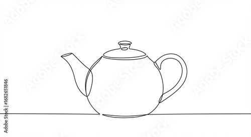 Elegant minimalist teapot design perfect for modern cafes, restaurants, and tea brands with style