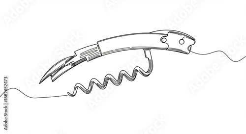 Corkscrew Line Drawing