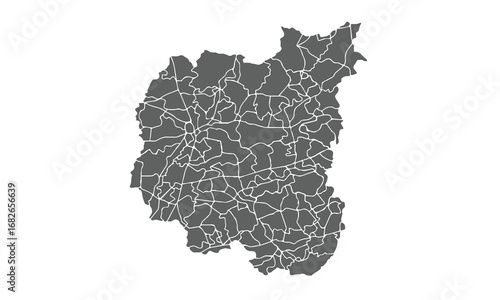 Ukraine Map.Chernihiv Oblast map.isolated on white background for website layouts,background,education, precise,customizable,Travel worldwide,map silhouette backdrop,earth geography, political.
