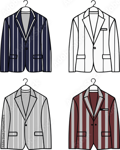 a-range-of-suit-colors-and-patterns--pinstripe--pl.eps