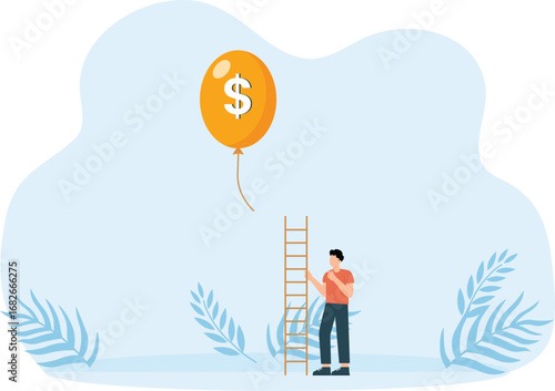 Eagle Eye for Success, Businessman's Pursuit of High Rates and Influence concept,

