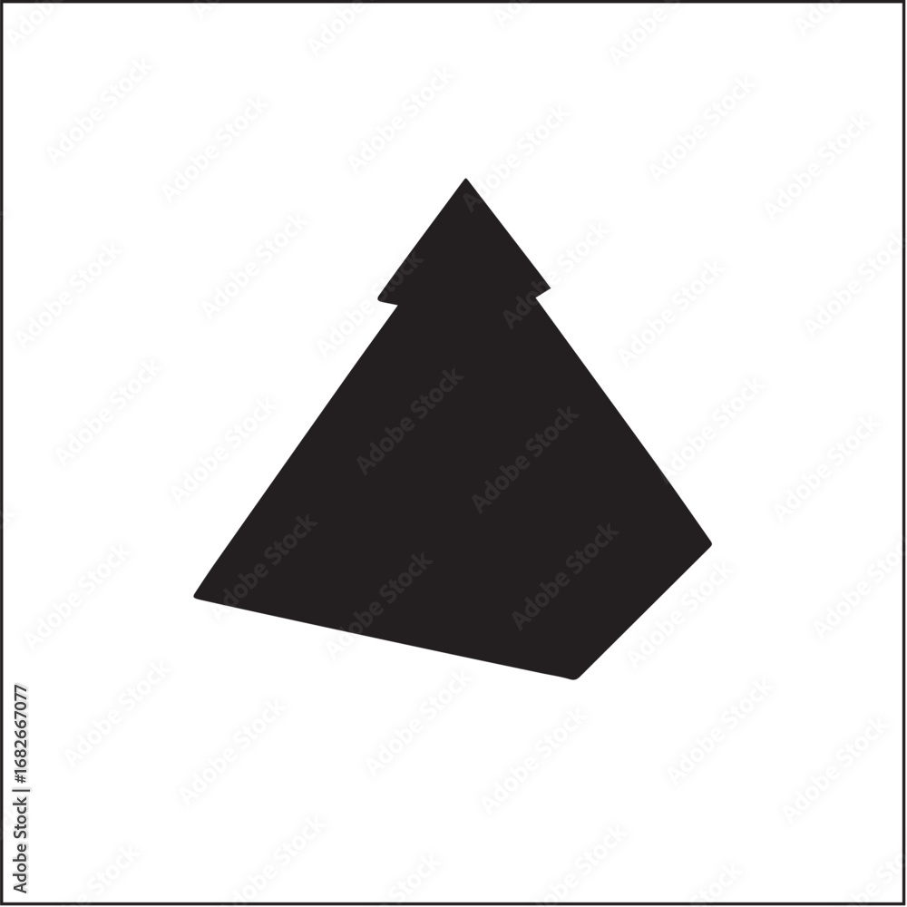 Fototapeta premium Pyramid Box silhouette vector on white background