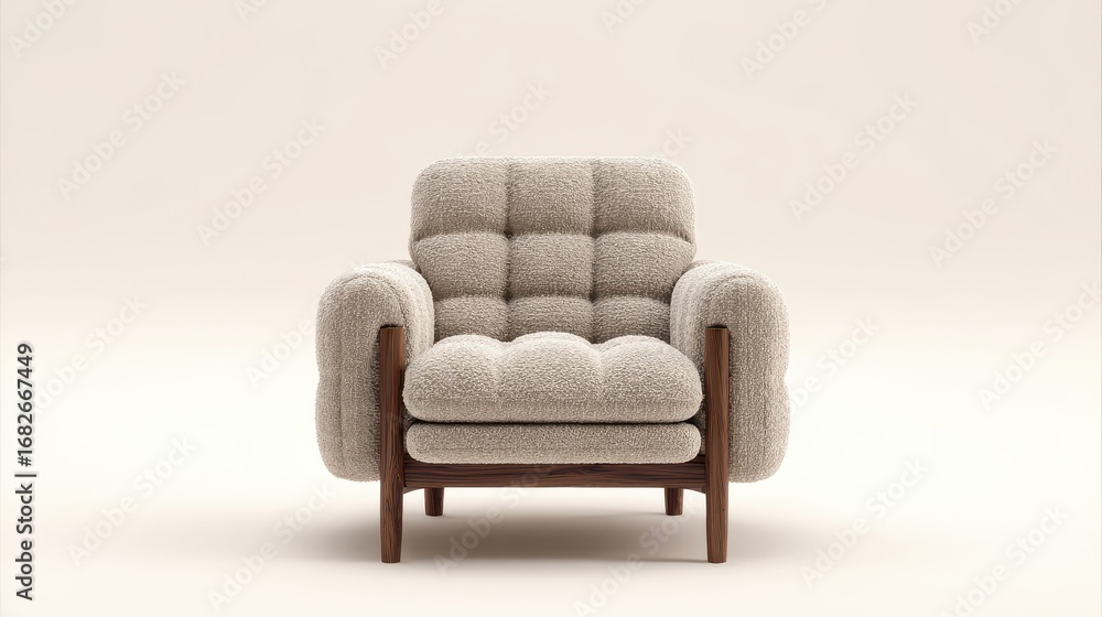 Fototapeta premium high quality image red leather armchair white background 