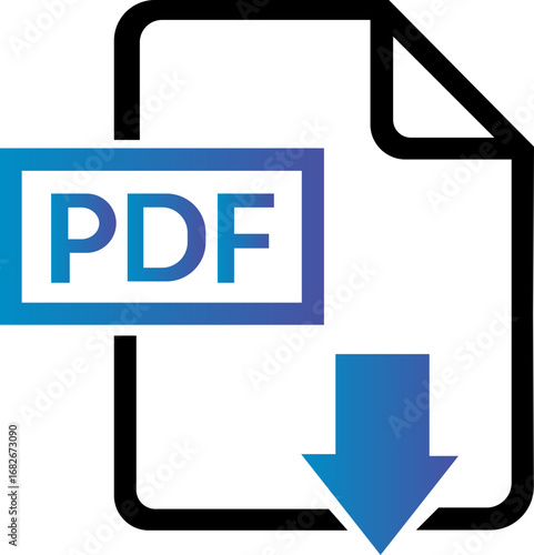 PDF file format icons . PDF file download symbols. Format for texts, images, vector images, videos, interactive forms, Vector illustration !