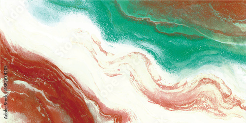 abstract background, the texture of the mineral stone Amazonite. Underwater patterns of swirling ink and luminescent water inspire a nature-themed painting, perfect as background wallpaper.	