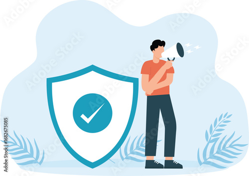 Money protection and treasure with financial savings insurance, Safe business economy for business people concept,

