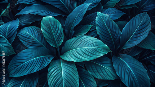 Wallpaper Mural Featuring a dense arrangement of large, lush Colorful leaves. Torontodigital.ca