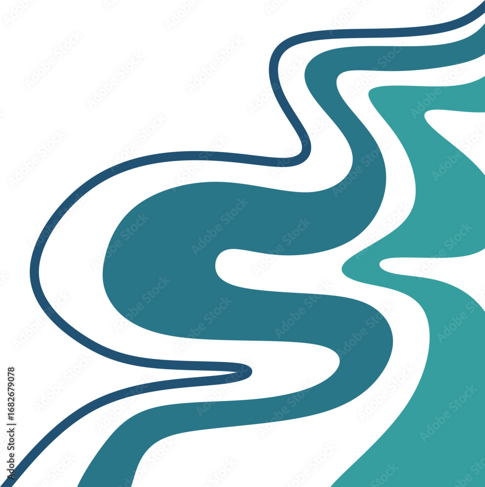 Fototapeta premium Abstract Shape Corner with Line