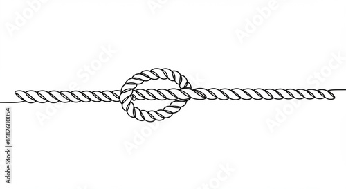 Detailed illustration of a rope knot