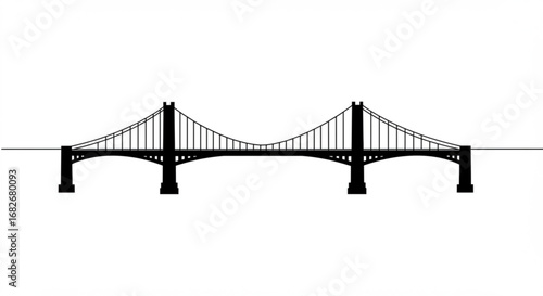 Suspension bridge illustration