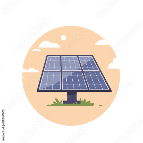 Solar Panel Harnessing Sunlight for Energy
