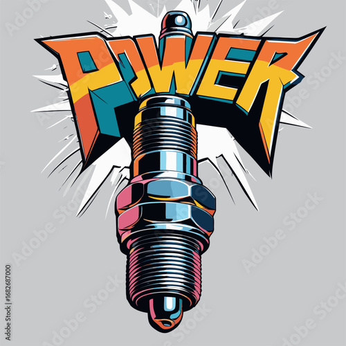 motorcycle spark plug vector