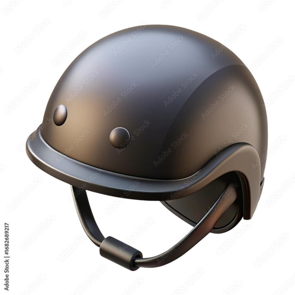 Fototapeta premium Stylish and modern black helmet with visor for protection and safety purposes