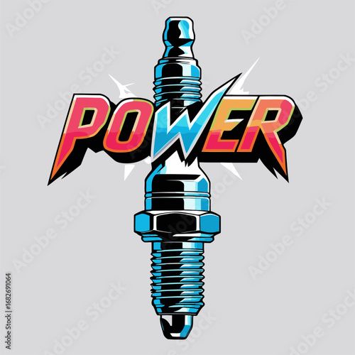 motorcycle spark plug vector