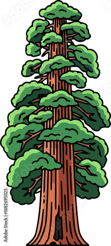 majestic redwood a timeless symbol of natures enduring grandeur, isolated on transparent background