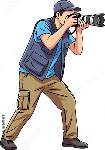 photographers decisive moment capturing lifes fleeting essence through the lens, isolated on transparent background