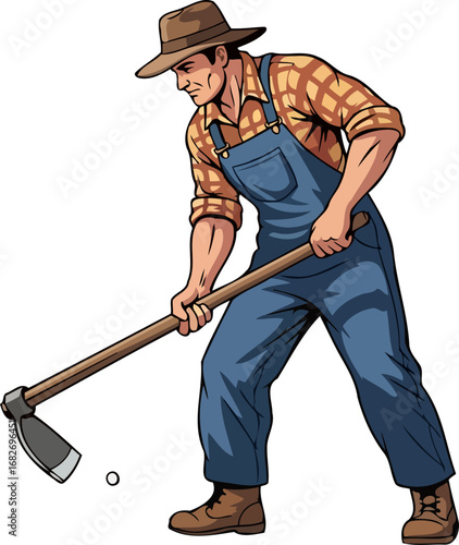 the farmers diligent hands cultivating hope, one seed at a time, isolated on transparent background